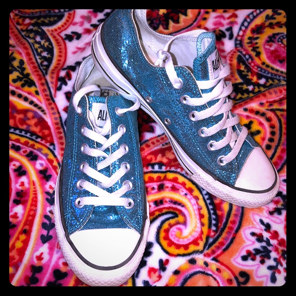 Blue Sparkle Converse